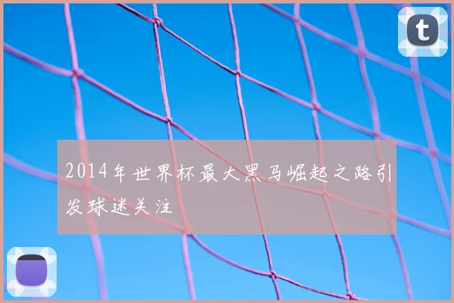 2014年世界杯最大黑马崛起之路引发球迷关注